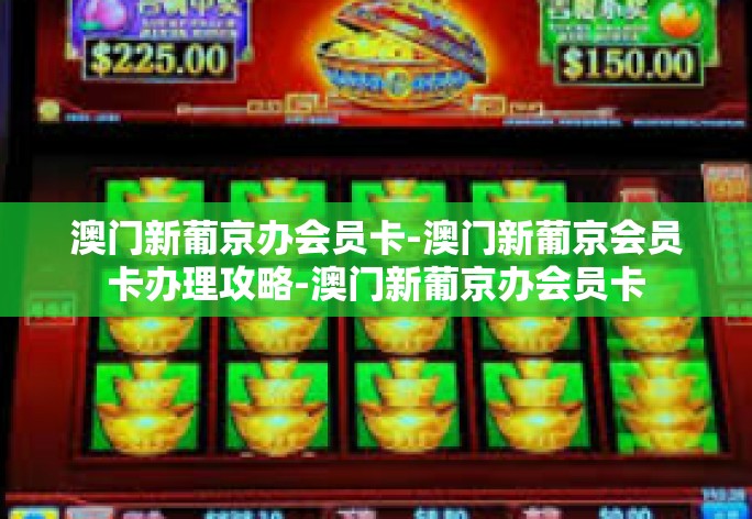 澳门新葡京办会员卡-澳门新葡京会员卡办理攻略-澳门新葡京办会员卡