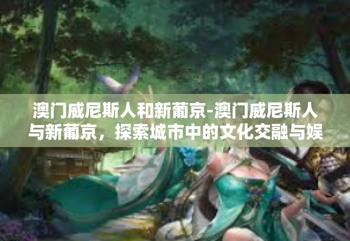 澳门威尼斯人和新葡京-澳门威尼斯人与新葡京，探索城市中的文化交融与娱乐盛宴-澳门威尼斯人和新葡京