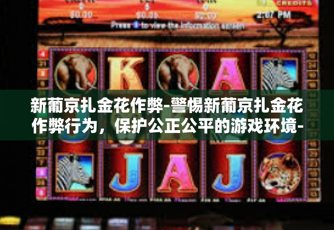 新葡京扎金花作弊-警惕新葡京扎金花作弊行为，保护公正公平的游戏环境-新葡京扎金花作弊
